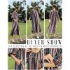 imageEkouaer Moo Moos for Women 34 Sleeve Long Nightgowns House Dresses with Pocket S3XLTiedye Stripes