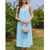 imageEkouaer Nightgowns for Women Cotton Long Night Gown Sleeveless Sleep Dress Victorian Nightdress Ladies Sleepwear SXXXLCyan