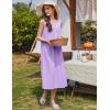 imageEkouaer Nightgowns for Women Cotton Long Night Gown Sleeveless Sleep Dress Victorian Nightdress Ladies Sleepwear SXXXLLight Purple