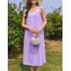 imageEkouaer Nightgowns for Women Cotton Long Night Gown Sleeveless Sleep Dress Victorian Nightdress Ladies Sleepwear SXXXLLight Purple