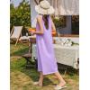 imageEkouaer Nightgowns for Women Cotton Long Night Gown Sleeveless Sleep Dress Victorian Nightdress Ladies Sleepwear SXXXLLight Purple