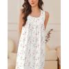 imageEkouaer Nightgowns for Women Cotton Long Night Gown Sleeveless Sleep Dress Victorian Nightdress Ladies Sleepwear SXXXLWhite Pink  Lilac Florals
