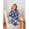 imageEkouaer Nightgowns for Women Cotton Sleep Shirts Tshirt Nightshirt Casual Sleepdress Pullover Dress with Pockets S3XLLeopard Flower