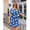 imageEkouaer Nightgowns for Women Cotton Sleep Shirts Tshirt Nightshirt Casual Sleepdress Pullover Dress with Pockets S3XLLeopard Flower