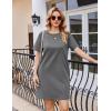 imageEkouaer Nightgowns for Women Cotton Sleep Shirts Tshirt Nightshirt Casual Sleepdress Pullover Dress with Pockets S3XLMedium Gray