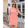 imageEkouaer Nightgowns for Women Cotton Sleep Shirts Tshirt Nightshirt Casual Sleepdress Pullover Dress with Pockets S3XLOrange Pink