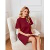 imageEkouaer Nightgowns for Women Cotton Sleep Shirts Tshirt Nightshirt Casual Sleepdress Pullover Dress with Pockets S3XLWine Red