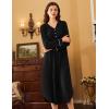 imageEkouaer Nightgowns for Women Long Sleeve Nightgown Long Sleepwear Button Down Sleep Shirt Soft Night Gown S4XLBlack