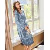 imageEkouaer Nightgowns for Women Long Sleeve Nightgown Long Sleepwear Button Down Sleep Shirt Soft Night Gown S4XLBluered Flowers