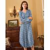 imageEkouaer Nightgowns for Women Long Sleeve Nightgown Long Sleepwear Button Down Sleep Shirt Soft Night Gown S4XLBluered Flowers