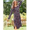 imageEkouaer Nightgowns for Women Long Sleeve Nightgown Long Sleepwear Button Down Sleep Shirt Soft Night Gown S4XLChristmas