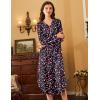 imageEkouaer Nightgowns for Women Long Sleeve Nightgown Long Sleepwear Button Down Sleep Shirt Soft Night Gown S4XLChristmas