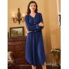 imageEkouaer Nightgowns for Women Long Sleeve Nightgown Long Sleepwear Button Down Sleep Shirt Soft Night Gown S4XLNavy Blue