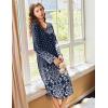 imageEkouaer Nightgowns for Women Long Sleeve Nightgown Long Sleepwear Button Down Sleep Shirt Soft Night Gown S4XLNavy Floral