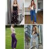 imageEkouaer Pajama Pants Women Soft Casual Lounge Pajama Bottoms Comfy Stretch Sleep Pants Wide Leg Pj Bottoms with PocketsDark Grey