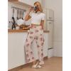 imageEkouaer Pajama Pants Women Soft Casual Lounge Pajama Bottoms Comfy Stretch Sleep Pants Wide Leg Pj Bottoms with PocketsHeart Teddy