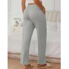 imageEkouaer Pajama Pants Women Soft Casual Lounge Pajama Bottoms Comfy Stretch Sleep Pants Wide Leg Pj Bottoms with PocketsLight Grey