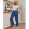 imageEkouaer Pajama Pants Women Soft Casual Lounge Pajama Bottoms Comfy Stretch Sleep Pants Wide Leg Pj Bottoms with PocketsNavy