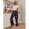 imageEkouaer Pajama Pants Women Soft Casual Lounge Pajama Bottoms Comfy Stretch Sleep Pants Wide Leg Pj Bottoms with PocketsPink Heart