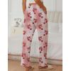 imageEkouaer Pajama Pants Women Soft Casual Lounge Pajama Bottoms Comfy Stretch Sleep Pants Wide Leg Pj Bottoms with PocketsRed Cherry