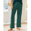 imageEkouaer Pajama Sets For Women 2 Piece Short Sleeve Pj Sets With Long Printed Pants Sleepwear Casual Loose Lounge SetsGreen Plaid
