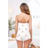 imageEkouaer Pajama Sets for Women Lingerie Sleepwear 2 Piece Cami Split Short Set V Neck Lace Summer PjsTeddy Blue