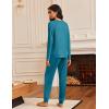 imageEkouaer Pajamas Womens Long Sleeve Pj Set 2 Piece Loungewear Soft Comfy Sleepwear with Jogger Pants SXXLBlue Green