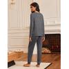 imageEkouaer Pajamas Womens Long Sleeve Pj Set 2 Piece Loungewear Soft Comfy Sleepwear with Jogger Pants SXXLDark Grey