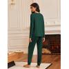 imageEkouaer Pajamas Womens Long Sleeve Pj Set 2 Piece Loungewear Soft Comfy Sleepwear with Jogger Pants SXXLGreen