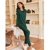 imageEkouaer Pajamas Womens Long Sleeve Pj Set 2 Piece Loungewear Soft Comfy Sleepwear with Jogger Pants SXXLGreen