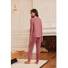 imageEkouaer Pajamas Womens Long Sleeve Pj Set 2 Piece Loungewear Soft Comfy Sleepwear with Jogger Pants SXXLOld Rose