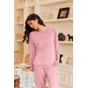 imageEkouaer Pajamas Womens Long Sleeve Pj Set 2 Piece Loungewear Soft Comfy Sleepwear with Jogger Pants SXXLPink