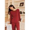 imageEkouaer Pajamas Womens Long Sleeve Pj Set 2 Piece Loungewear Soft Comfy Sleepwear with Jogger Pants SXXLRed