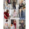 imageEkouaer Pajamas for Women Set 2 Piece Lounge Set Short Sleeve Pjs Joggers Long Pants Sleepwear with PocketsBlack