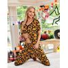 imageEkouaer Pajamas for Women Set 2 Piece Lounge Set Short Sleeve Pjs Joggers Long Pants Sleepwear with PocketsBlack Halloween