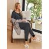 imageEkouaer Pajamas for Women Set 2 Piece Lounge Set Short Sleeve Pjs Joggers Long Pants Sleepwear with PocketsDark Gray