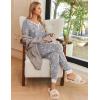 imageEkouaer Pajamas for Women Set 2 Piece Lounge Set Short Sleeve Pjs Joggers Long Pants Sleepwear with PocketsGery Coffee