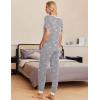 imageEkouaer Pajamas for Women Set 2 Piece Lounge Set Short Sleeve Pjs Joggers Long Pants Sleepwear with PocketsGery Coffee