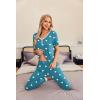 imageEkouaer Pajamas for Women Set 2 Piece Lounge Set Short Sleeve Pjs Joggers Long Pants Sleepwear with PocketsGreen Heart