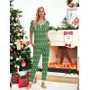 imageEkouaer Pajamas for Women Set 2 Piece Lounge Set Short Sleeve Pjs Joggers Long Pants Sleepwear with PocketsGreenteddy Christmas