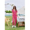 imageEkouaer Pajamas for Women Set 2 Piece Lounge Set Short Sleeve Pjs Joggers Long Pants Sleepwear with PocketsPink Heart