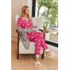 imageEkouaer Pajamas for Women Set 2 Piece Lounge Set Short Sleeve Pjs Joggers Long Pants Sleepwear with PocketsPink Heart
