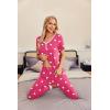 imageEkouaer Pajamas for Women Set 2 Piece Lounge Set Short Sleeve Pjs Joggers Long Pants Sleepwear with PocketsPink Heart