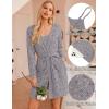 imageEkouaer Pajamas for Women Set 3 Piece Lounge Set Soft Pajama Sets Waffle Knit Tank Top and Shorts Cardigan with Pockets SXXLPink Flower