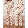 imageEkouaer Pajamas for Women Set Button Down Pj Long Sleeve Shirt and Pants Lounge Sets Fall Sleepwear with PocketsGingerbread Wreath