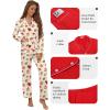 imageEkouaer Pajamas for Women Set Button Down Pj Long Sleeve Shirt and Pants Lounge Sets Fall Sleepwear with PocketsGingerbread Wreath