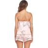imageEkouaer Pajamas for Women Set Silk Satin Pjs Sexy Lingerie Sleepwear Cami Shorts Set Summer Nightwear SXXLLeaves
