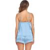imageEkouaer Pajamas for Women Set Silk Satin Pjs Sexy Lingerie Sleepwear Cami Shorts Set Summer Nightwear SXXLLight Blue