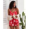imageEkouaer Pajamas for Women Set Silk Satin Pjs Sexy Lingerie Sleepwear Cami Shorts Set Summer Nightwear SXXLSnowflake