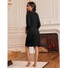 imageEkouaer Robes for Women Knee Length Bathrobe Lightweight Kimono Robe 34 Sleeve Loungewear Soft Sleepwear with Pockets SXXLBlack